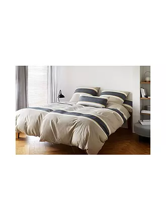 ELEGANTE | Flanell Bettwäsche WHITMAN 70x90cm/140x200cm Beige Beige/Grau | 